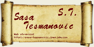 Saša Tešmanović vizit kartica